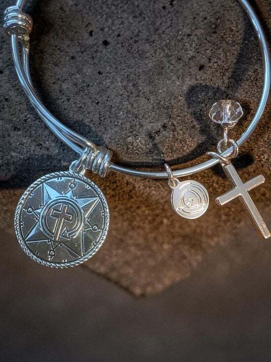 Alex and Ani Jewelry - Alex and Ani Trust the Journey Cross Bangle Bracelet
